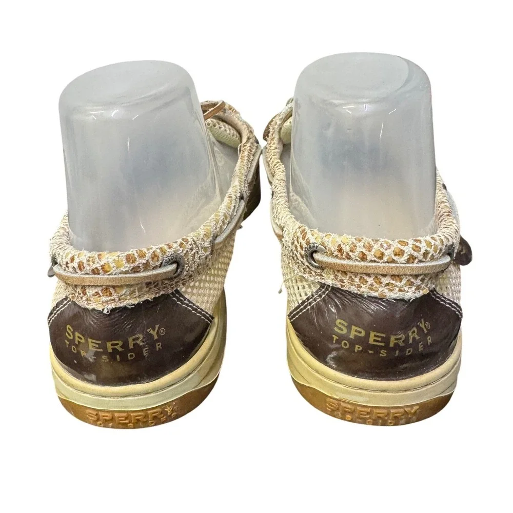 Sperry Top-Sider Angelfish Boat Shoes Womens 6 Tan‎ Snakeskin  Leather Loafers